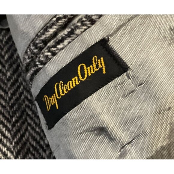 Vtg Harris Tweed Sport Coat Sz 42R Black Gray Handwoven 100% Scottish Wool - Picture 8 of 8